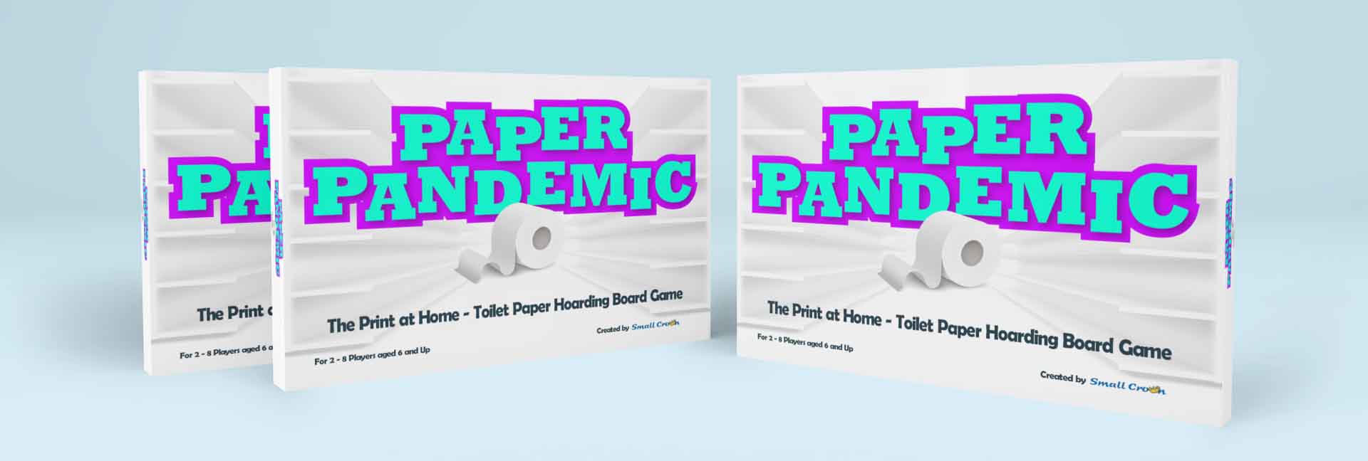 Paper Pandemic 3 Box mock up Paper Pandemic Covid 19Game